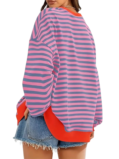 Amar™ Sapir - חולצת פסים עם שרוולים ארוכים