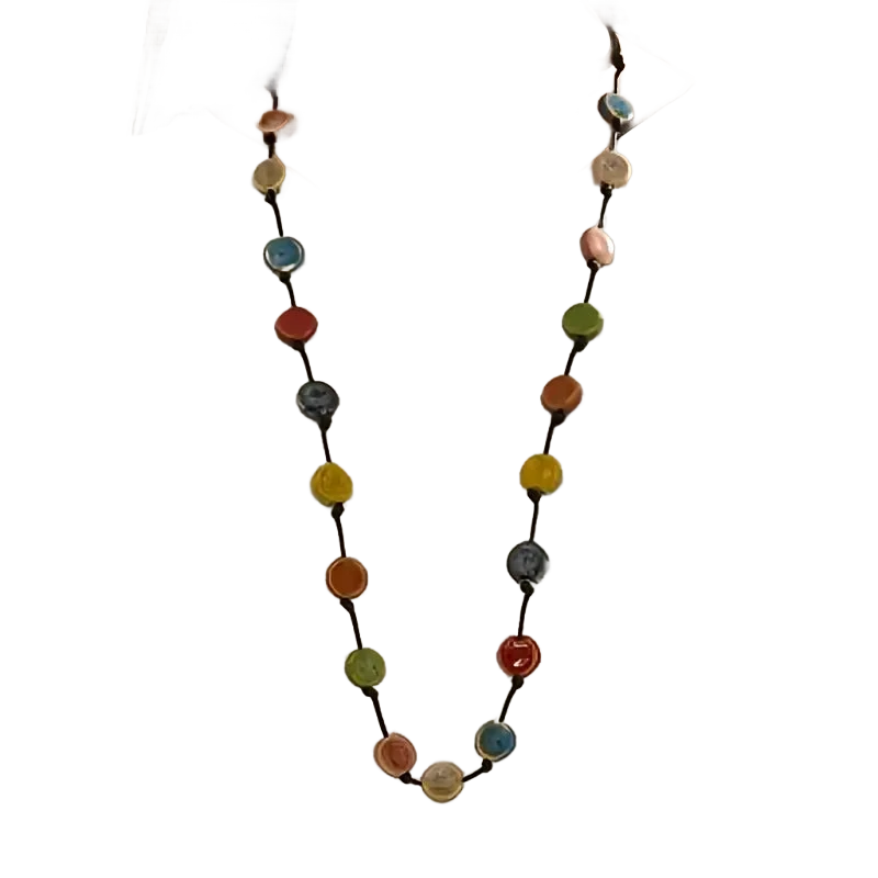 Amar Shuli - שרשרת חרוזי קרמיקה צבעונית לנשים