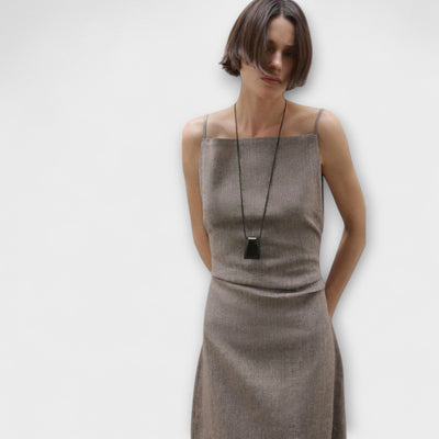 לאה | שמלת מקסי אלגנטית מלבד פשתן קליל