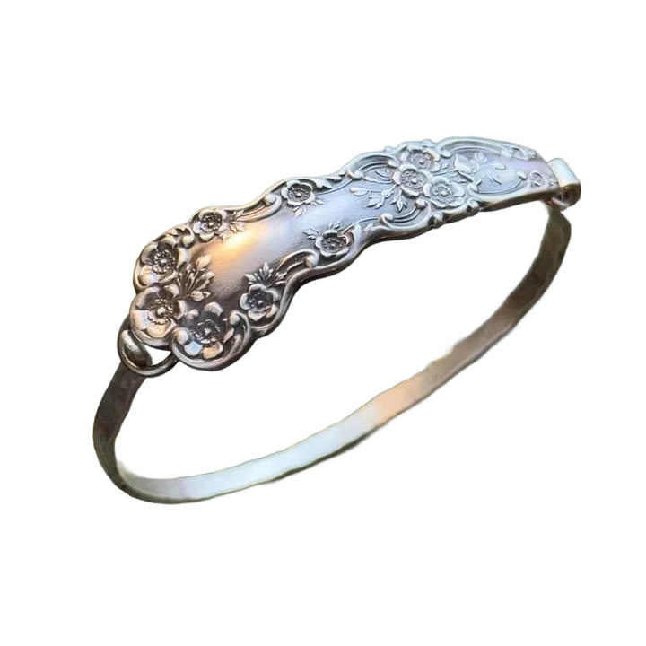 Amar™ Orly - צמיד כסף וינטג' חריטת פרחים