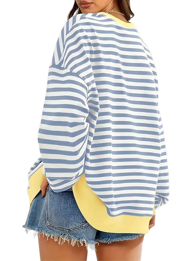 Amar™ Sapir - חולצת פסים עם שרוולים ארוכים
