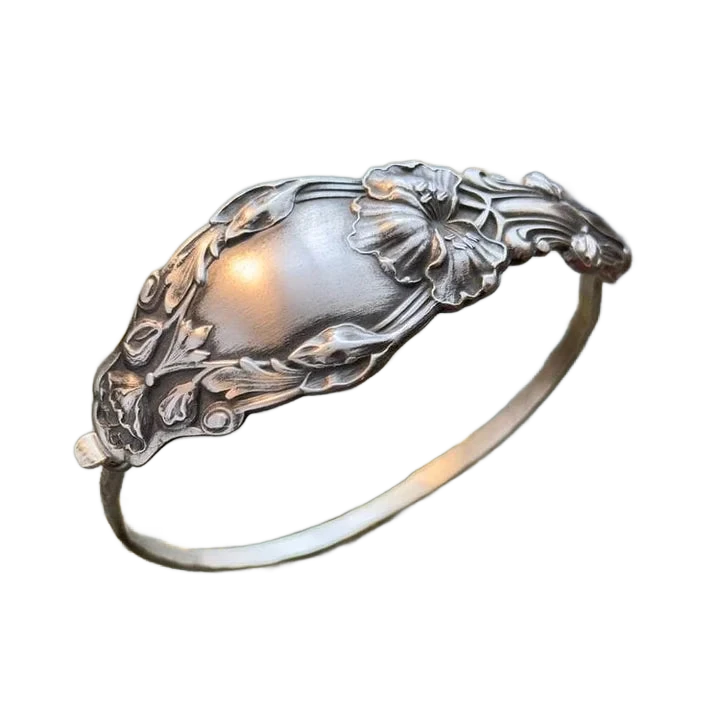 Amar™ Orly - צמיד כסף וינטג' חריטת פרחים