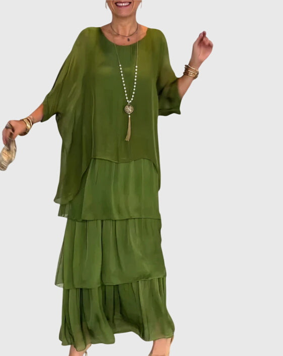 סוזן - שמלה אלגנטית ארוכה וזורמת