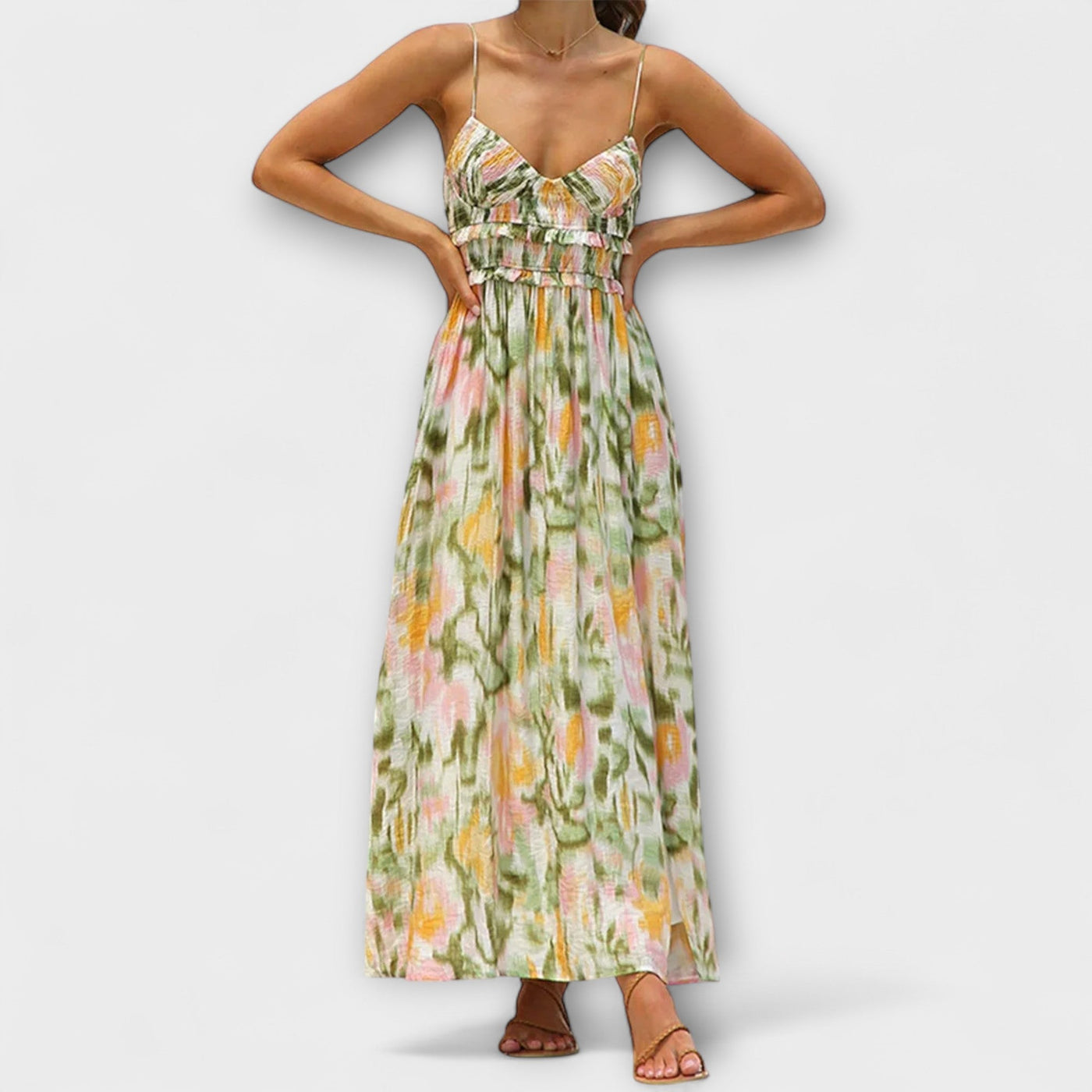 יערה | שמלת הדפס אמנותי קלילה ומלאת שיק טבעי