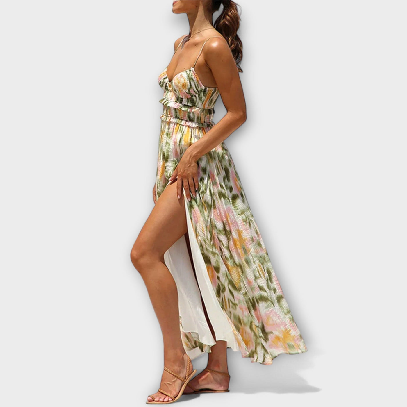 יערה | שמלת הדפס אמנותי קלילה ומלאת שיק טבעי