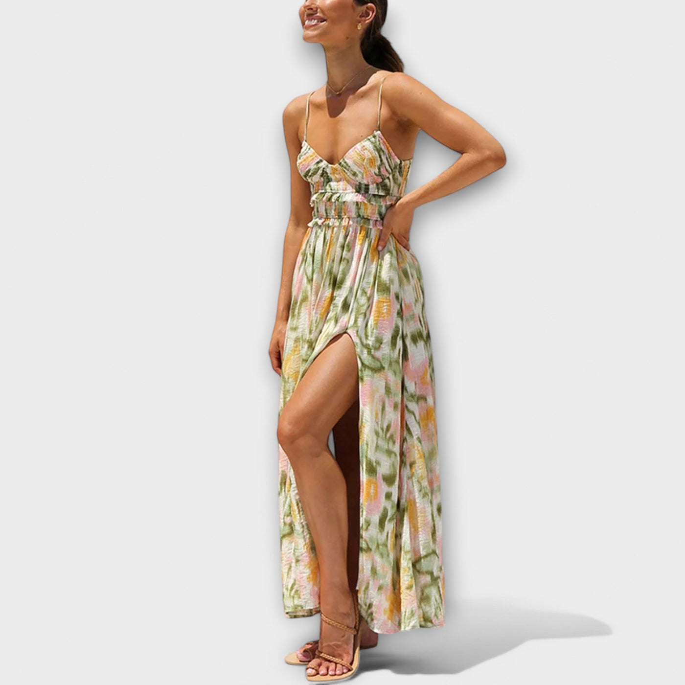 יערה | שמלת הדפס אמנותי קלילה ומלאת שיק טבעי