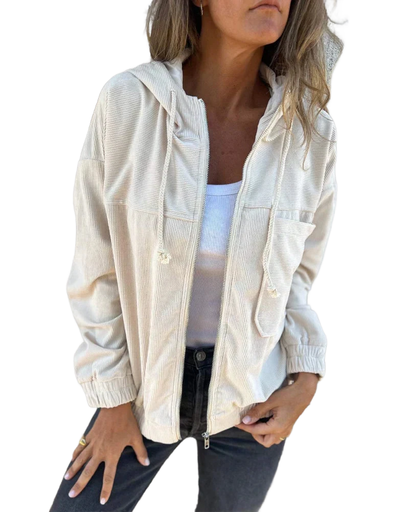 Amar™ Ziva - מעיל קורדרוי עם קפוצ'ון