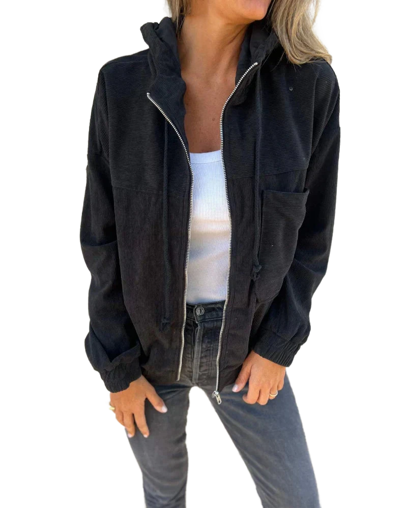 Amar™ Ziva - מעיל קורדרוי עם קפוצ'ון