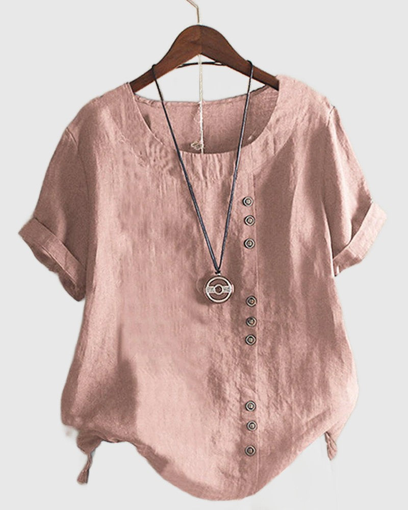 Amar Shani - חולצת טי קיץ קצרה עם שרוולים קצרים