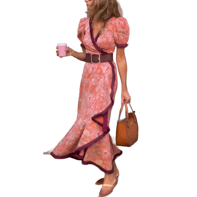 Amar Rivka - שמלת מקסי ורודה אלגנטית