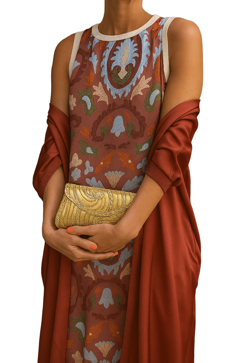 Amar™ Sapir - שמלת מקסי בהדפס פטֵרן