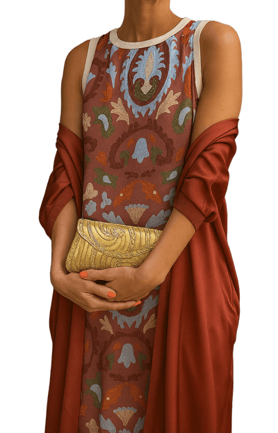 Amar™ Sapir - שמלת מקסי בהדפס פטֵרן