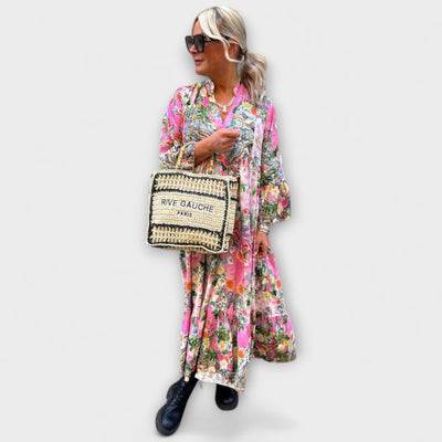 ציפורה | שמלת מקסי רכה ונשית בנגיעת פריחה קיצית