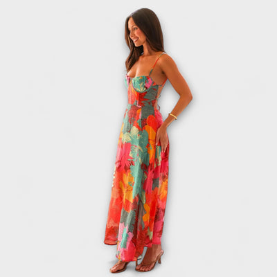 ליאור | שמלת פרחים אלגנטית ונועזת