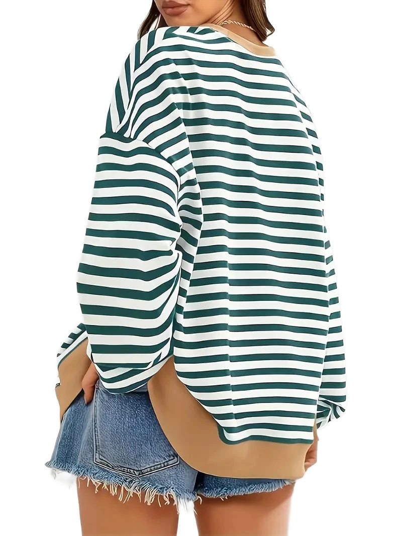 Amar™ Sapir - חולצת פסים עם שרוולים ארוכים