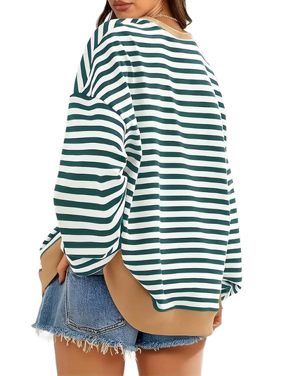 Amar™ Sapir - חולצת פסים עם שרוולים ארוכים