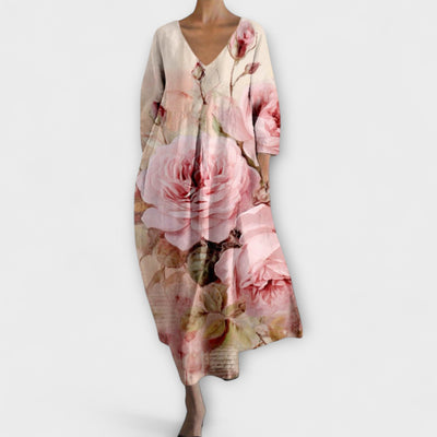 עינת | שמלת שיפון פרפרית קלילה ומחמיאה