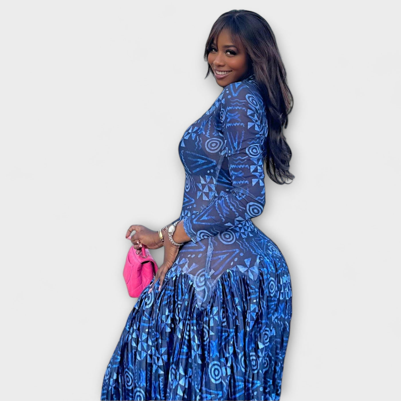 שירה | שמלת מקסי מרשת מעודנת ונועזת