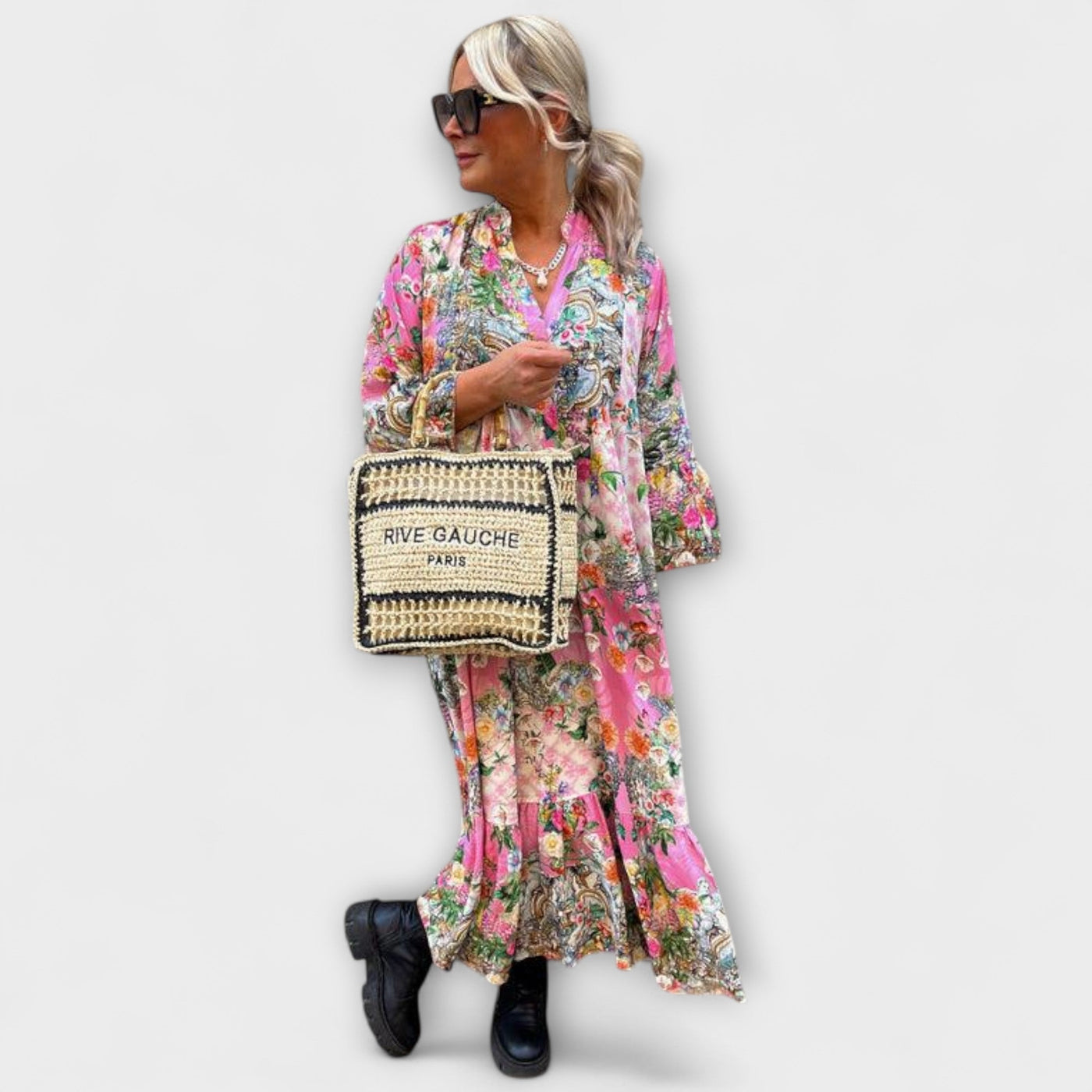 ציפורה | שמלת מקסי רכה ונשית בנגיעת פריחה קיצית