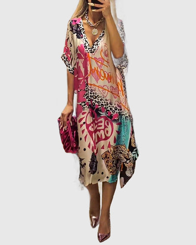 Amar™ Hili - שמלות קז'ואל עם הדפס צבעוני