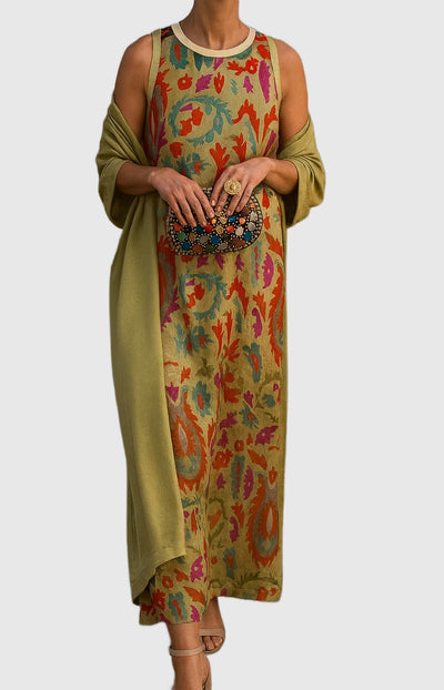 Amar™ Sapir - שמלת מקסי בהדפס פטֵרן