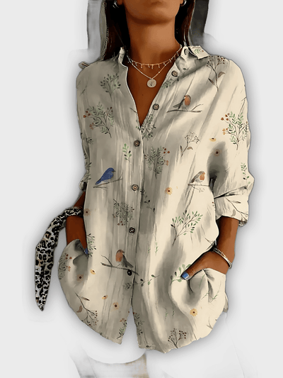 חולצת פרחים אלגנטית איווי - נוחות וסטייל יומיומי