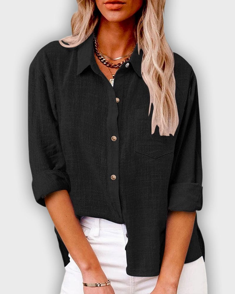 חולצת לייקרה לנשים עם שרוולים ארוכים בצבע כחול כהה