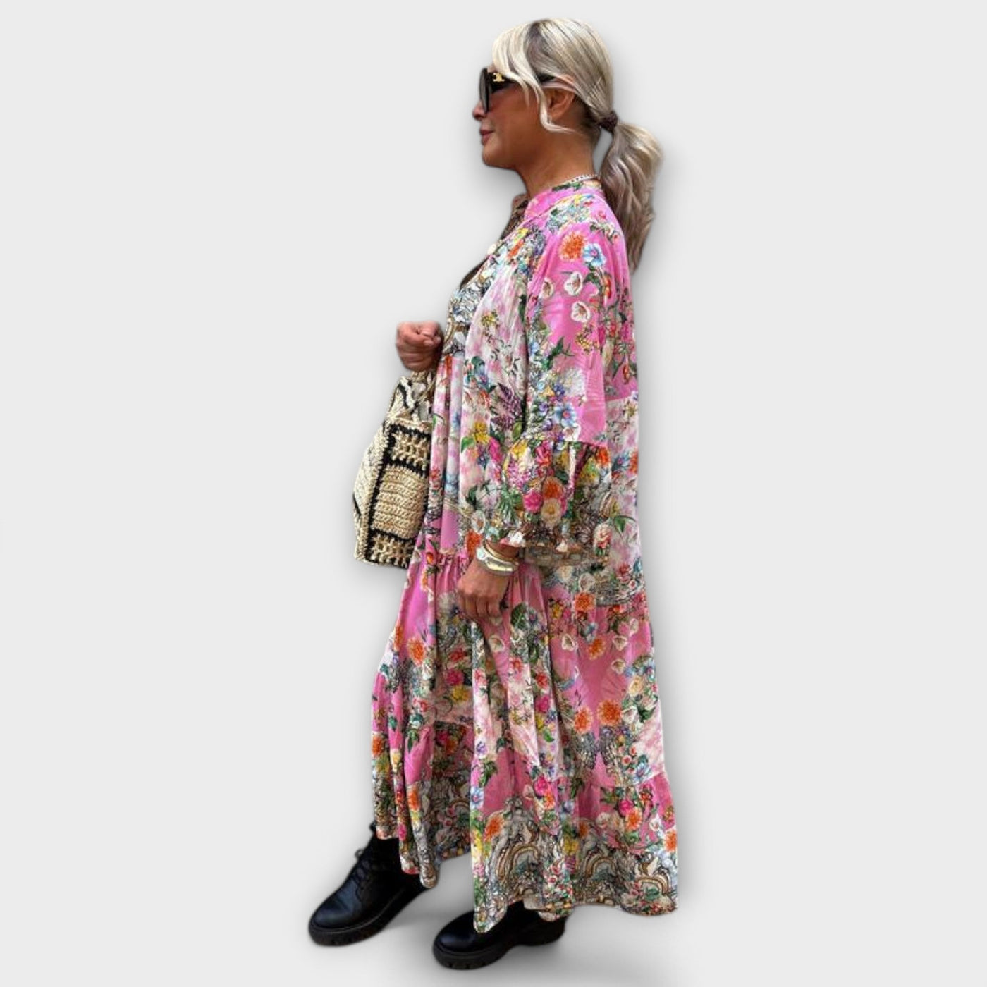 ציפורה | שמלת מקסי רכה ונשית בנגיעת פריחה קיצית