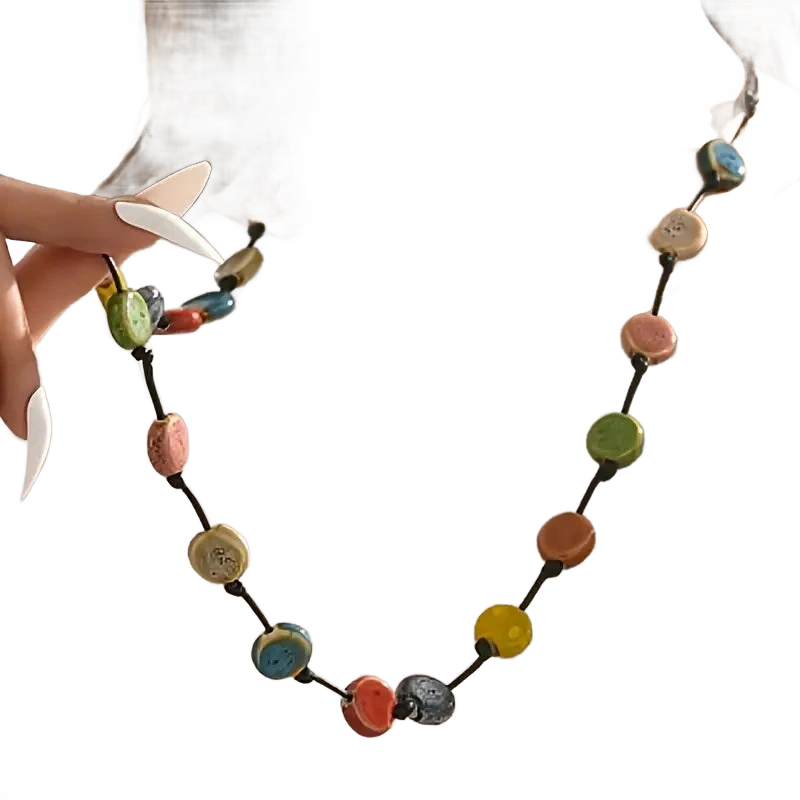 Amar Shuli - שרשרת חרוזי קרמיקה צבעונית לנשים