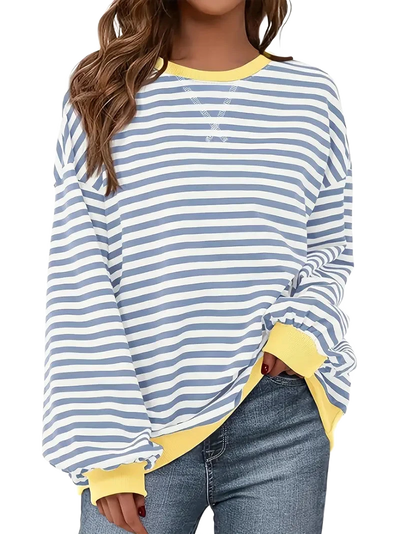 Amar™ Sapir - חולצת פסים עם שרוולים ארוכים