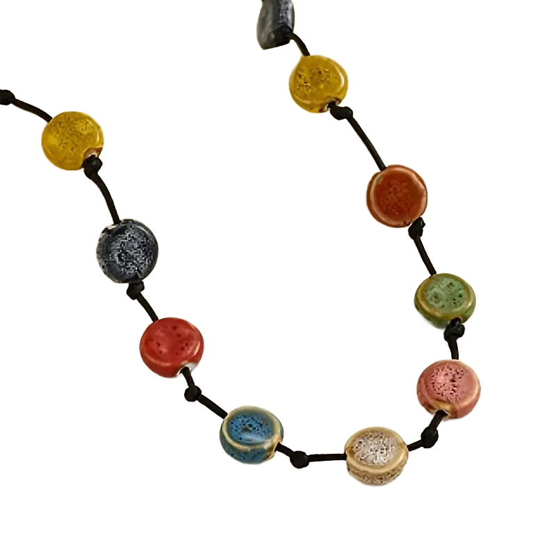 Amar Shuli - שרשרת חרוזי קרמיקה צבעונית לנשים