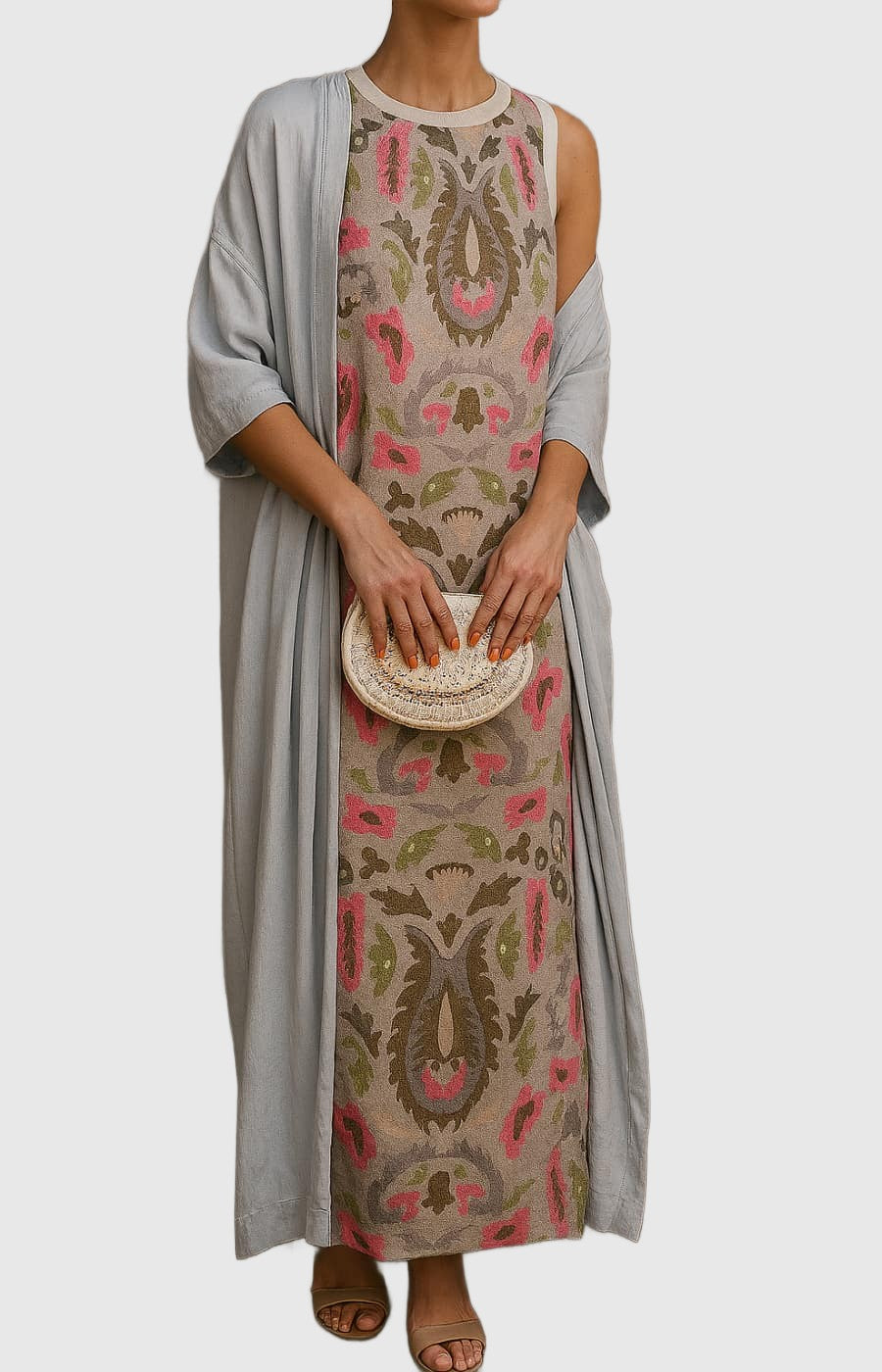 Amar™ Sapir - שמלת מקסי בהדפס פטֵרן