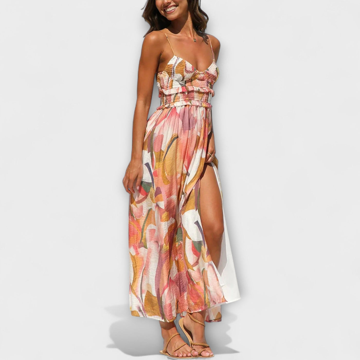 יערה | שמלת הדפס אמנותי קלילה ומלאת שיק טבעי