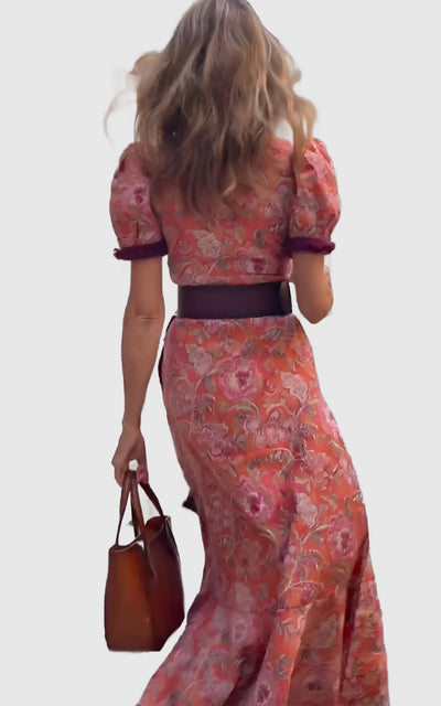 Amar Rivka - שמלת מקסי ורודה אלגנטית