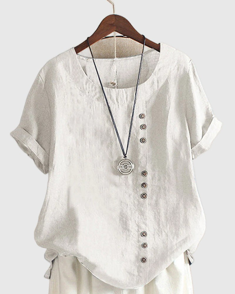 Amar Shani - חולצת טי קיץ קצרה עם שרוולים קצרים