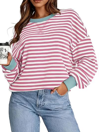 Amar™ Sapir - חולצת פסים עם שרוולים ארוכים