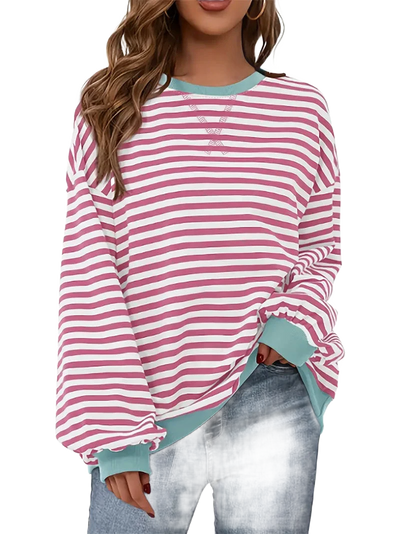 Amar™ Sapir - חולצת פסים עם שרוולים ארוכים