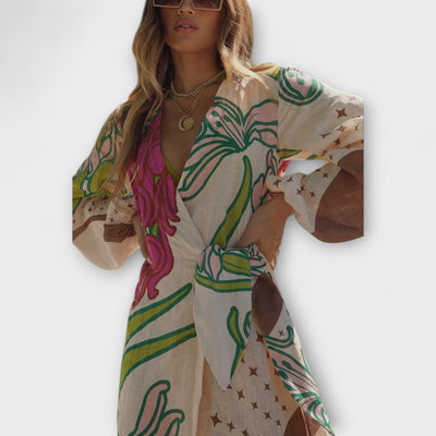 ורד | טוניקת פשתן קלילה לחופשה מושלמת