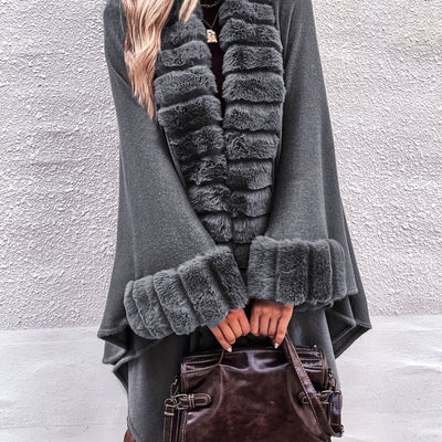 לוקסורי™ | קרדיגן עם בטנת פרווה ומפתח V