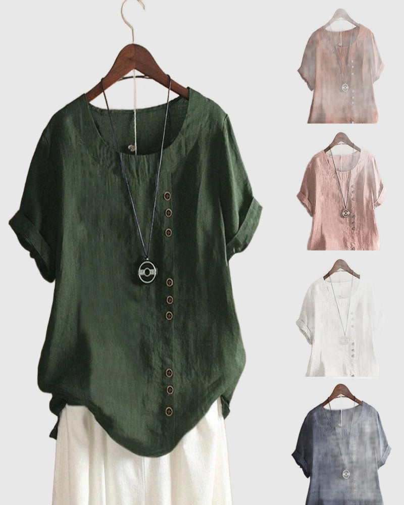 Amar Shani - חולצת טי קיץ קצרה עם שרוולים קצרים