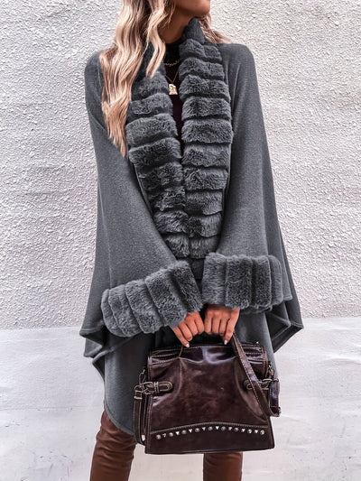לוקסורי™ | קרדיגן עם בטנת פרווה ומפתח V