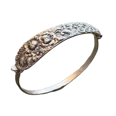 Amar™ Orly - צמיד כסף וינטג' חריטת פרחים