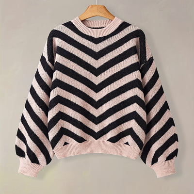 סטרייפ™ | סוודר פסים בלוקי צבע לנשים