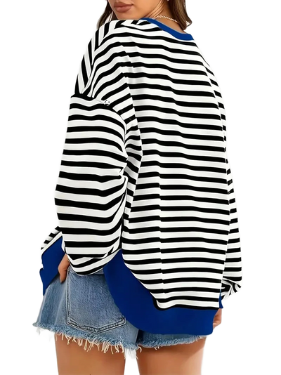 Amar™ Sapir - חולצת פסים עם שרוולים ארוכים
