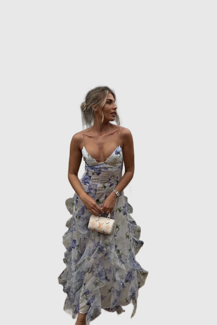 Amar Esther – שמלת מקסי אלגנטית עם קפלים