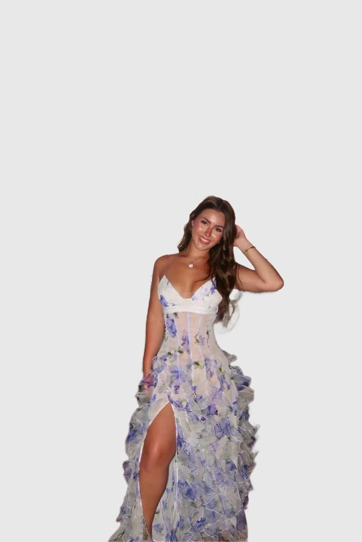 Amar Esther – שמלת מקסי אלגנטית עם קפלים