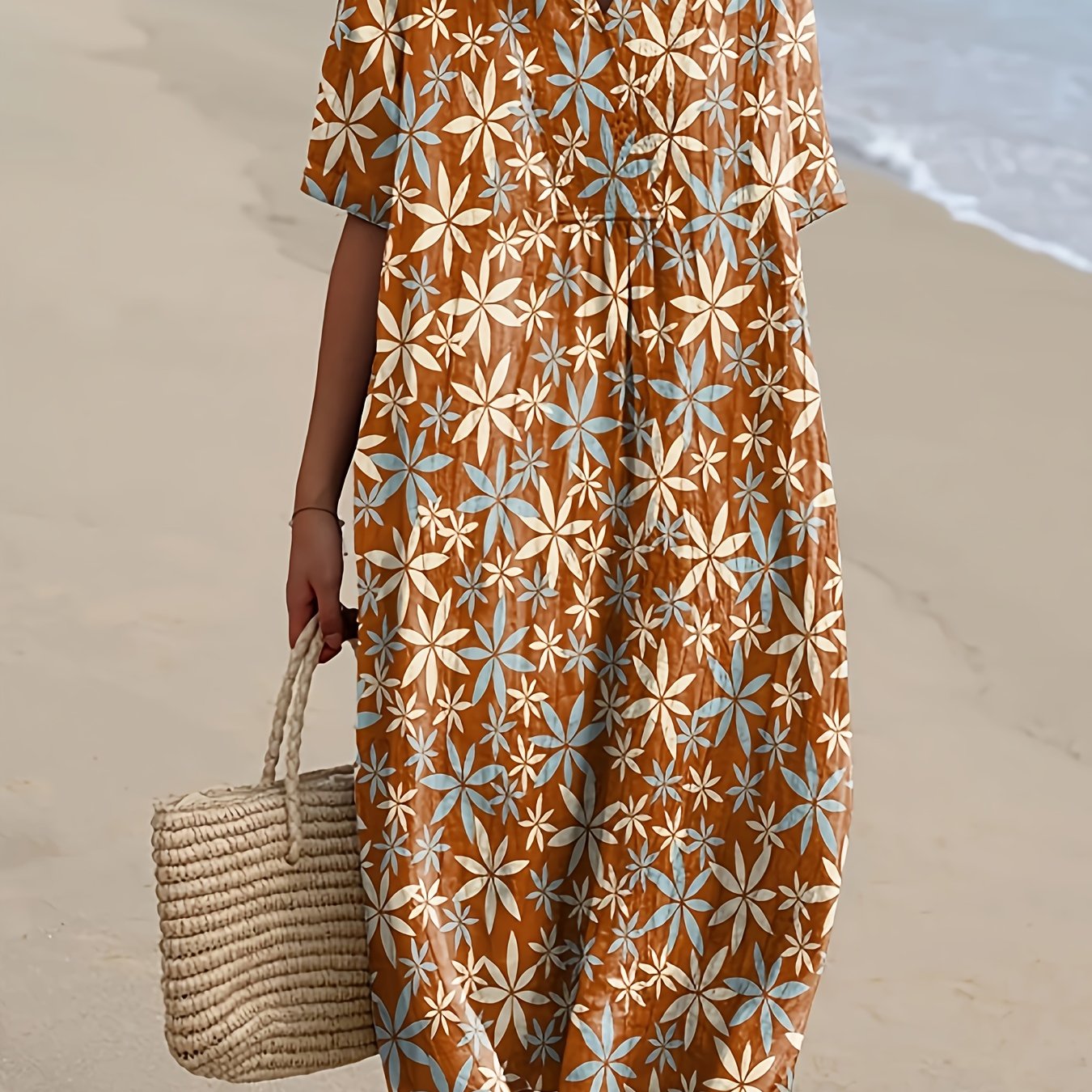 אפרת | שמלת פריחה רגועה באורך מידי