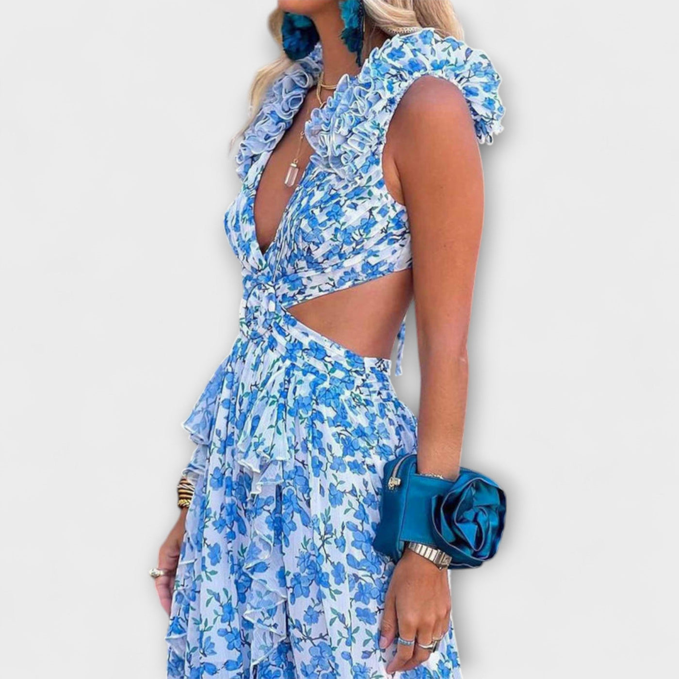 מיטל | שמלת שיפון פרחונית בנגיעה רכה של קיץ