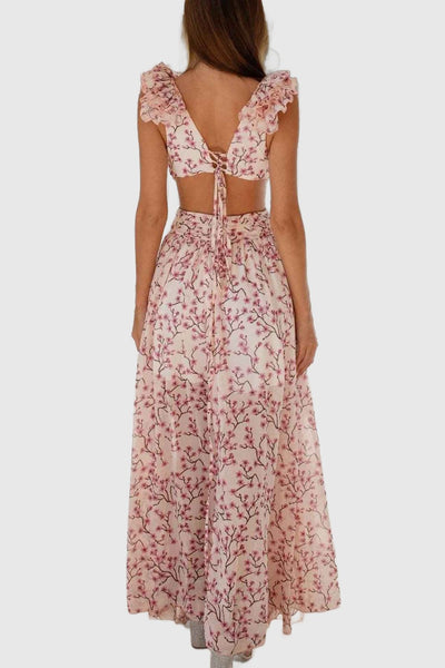 Amar™ Odelia - שמלה ארוכה עם שרוולים חתוכים