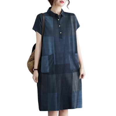 Amar Tzipora - שמלת קיץ משובצת משוחררת